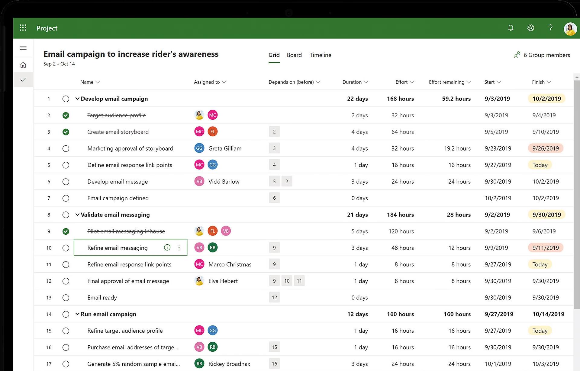 app quản lý công việc Microsoft Project