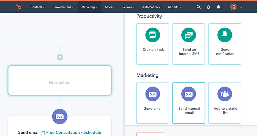 ảnh minh họa giao diện Hubspot Automation