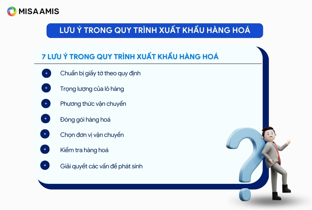 lưu ý trong quy trình xuất khẩu hàng hóa