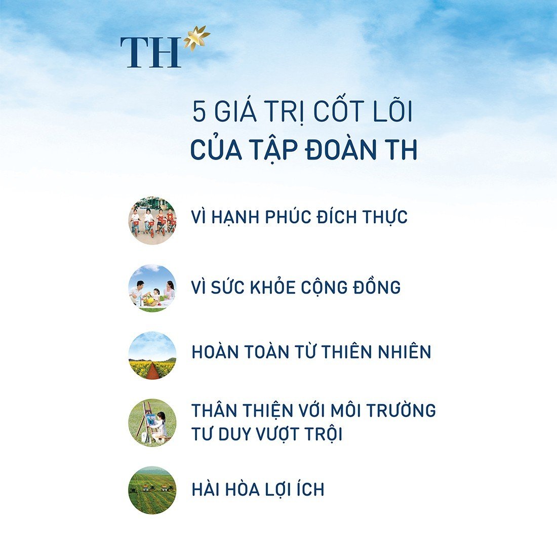 5 giá trị cốt lõi TH True Milk