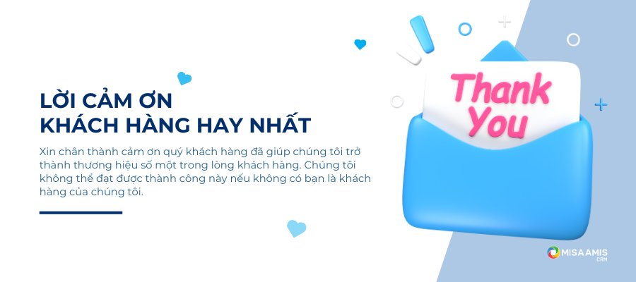 Lời cảm ơn khách hàng ý nghĩa 