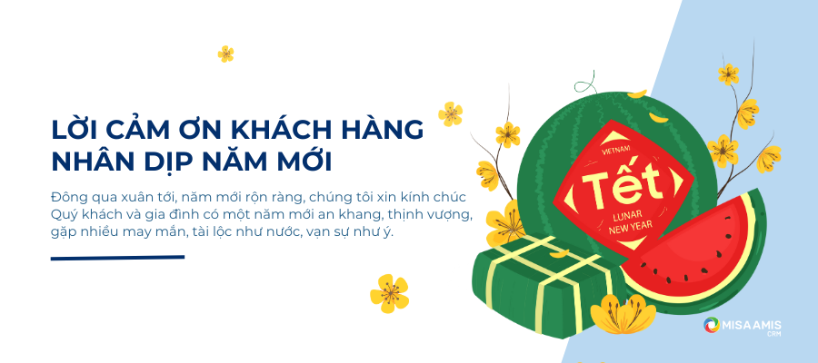 Lời cảm ơn khách hàng nhân dịp năm mới 