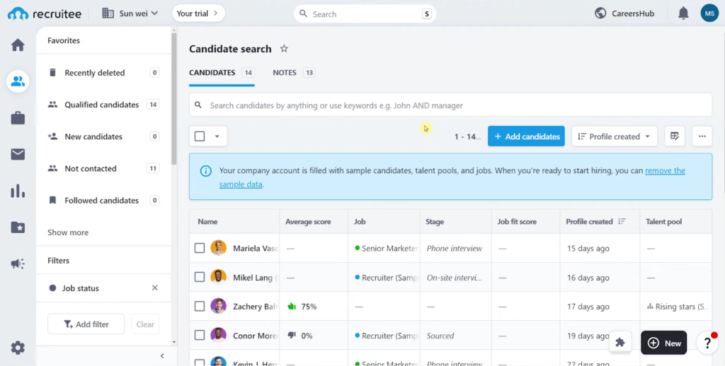 phần mềm quản lý tuyển dụng
