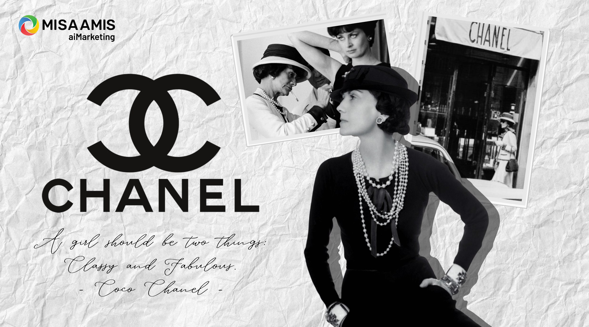 Biểu tượng thương hiệu 2 chữ C ngược được lấy từ tên của nhà sáng lập Coco Chanel.