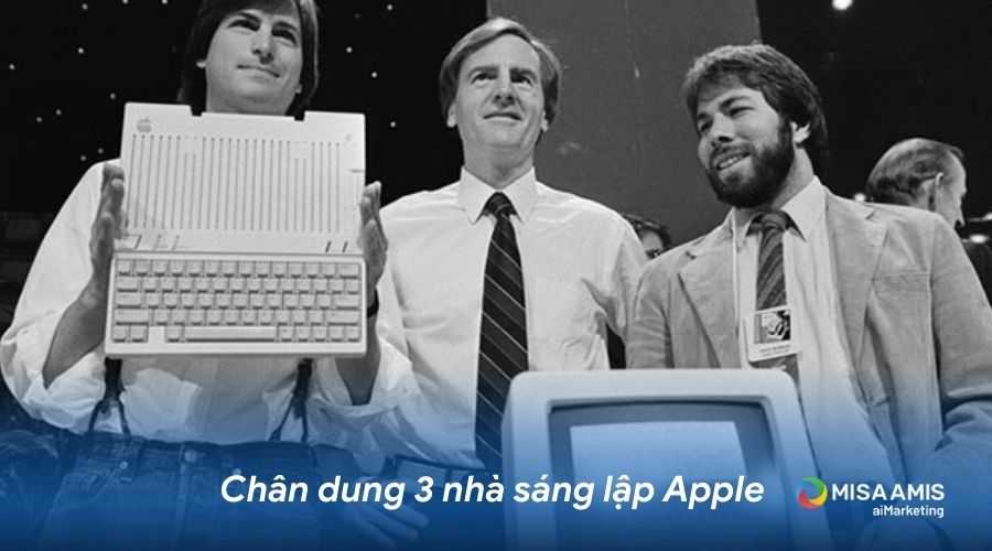 chân dung 3 nhà sáng lập Apple