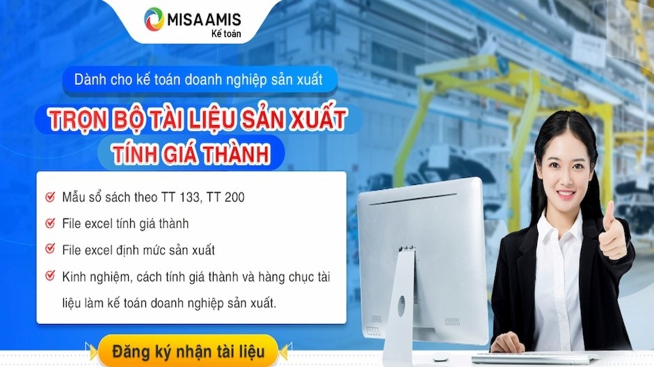 Trọn bộ tài liệu sản xuất tính giá thành