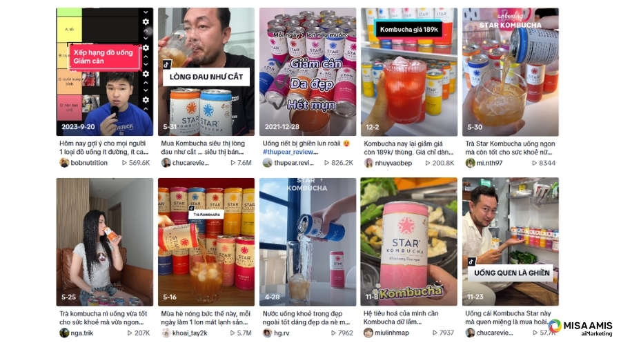 Star Kombucha sử dụng KOLs và Influencers để tăng cường nhận diện thương hiệu.