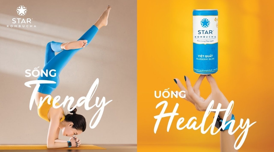 Thông điệp truyền thông của Star Kombucha Sống Trendy - Uống Healthy