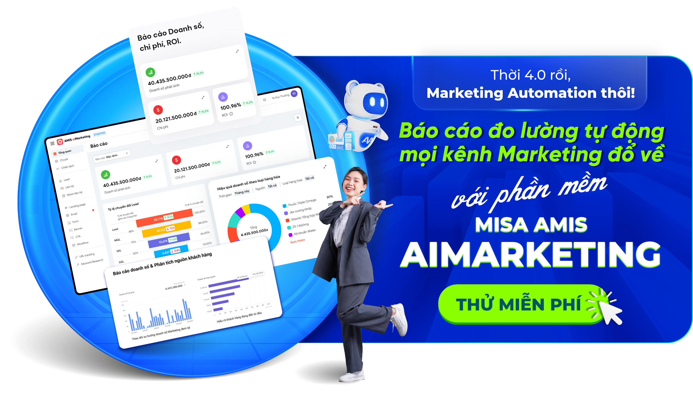 Trải nghiệm miễn phí phần mềm MISA AMIS aiMarketing