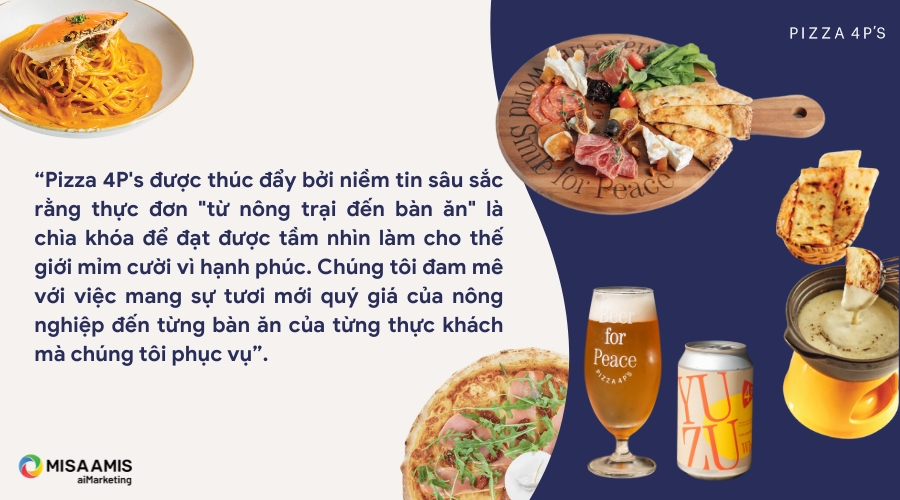 Triết lý kinh doanh của Pizza 4P's