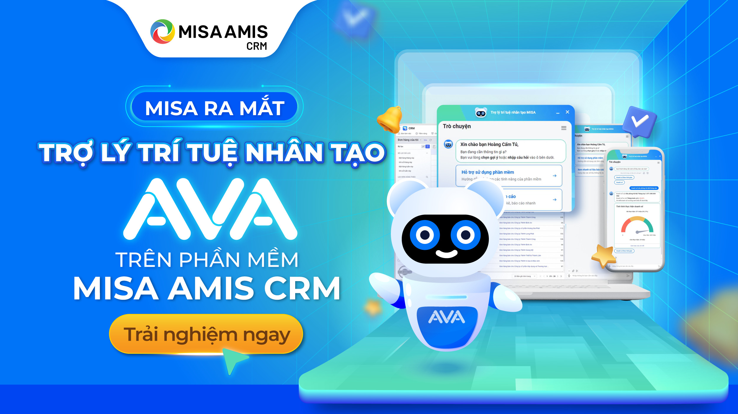 Trải nghiệm trợ lý trí tuệ nhân tạo AVA.