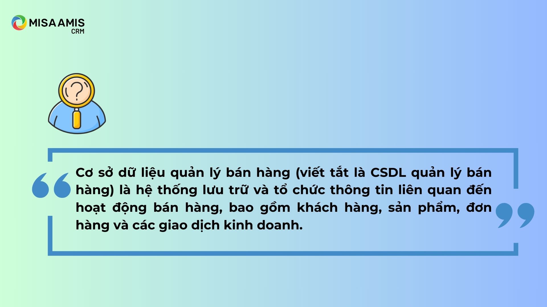 Khái niệm CSDL quản lý khách hàng