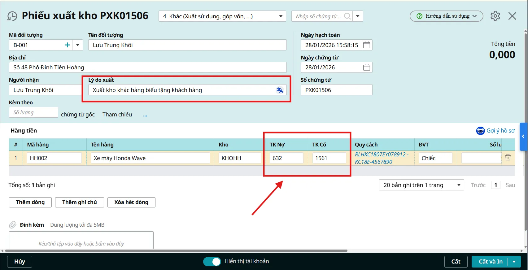 Demo tính năng hạch toán hàng biếu tặng tự động trên AMIS Kế toán