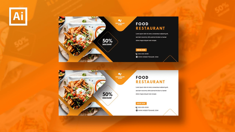 Banner thiết kế trên phần mềm Adobe illustrator