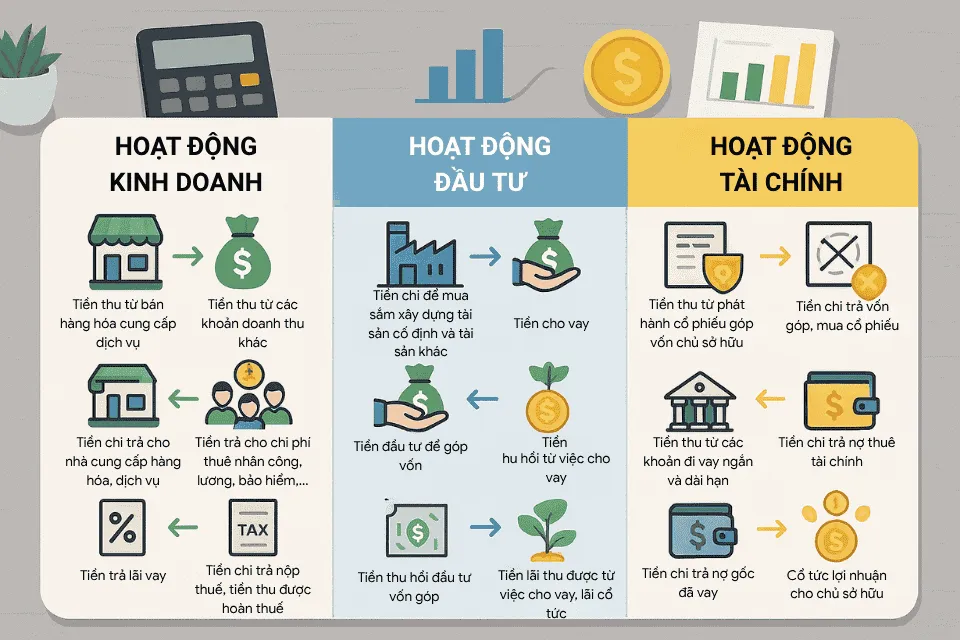 cấu trúc báo cáo lưu chuyển tiền tệ