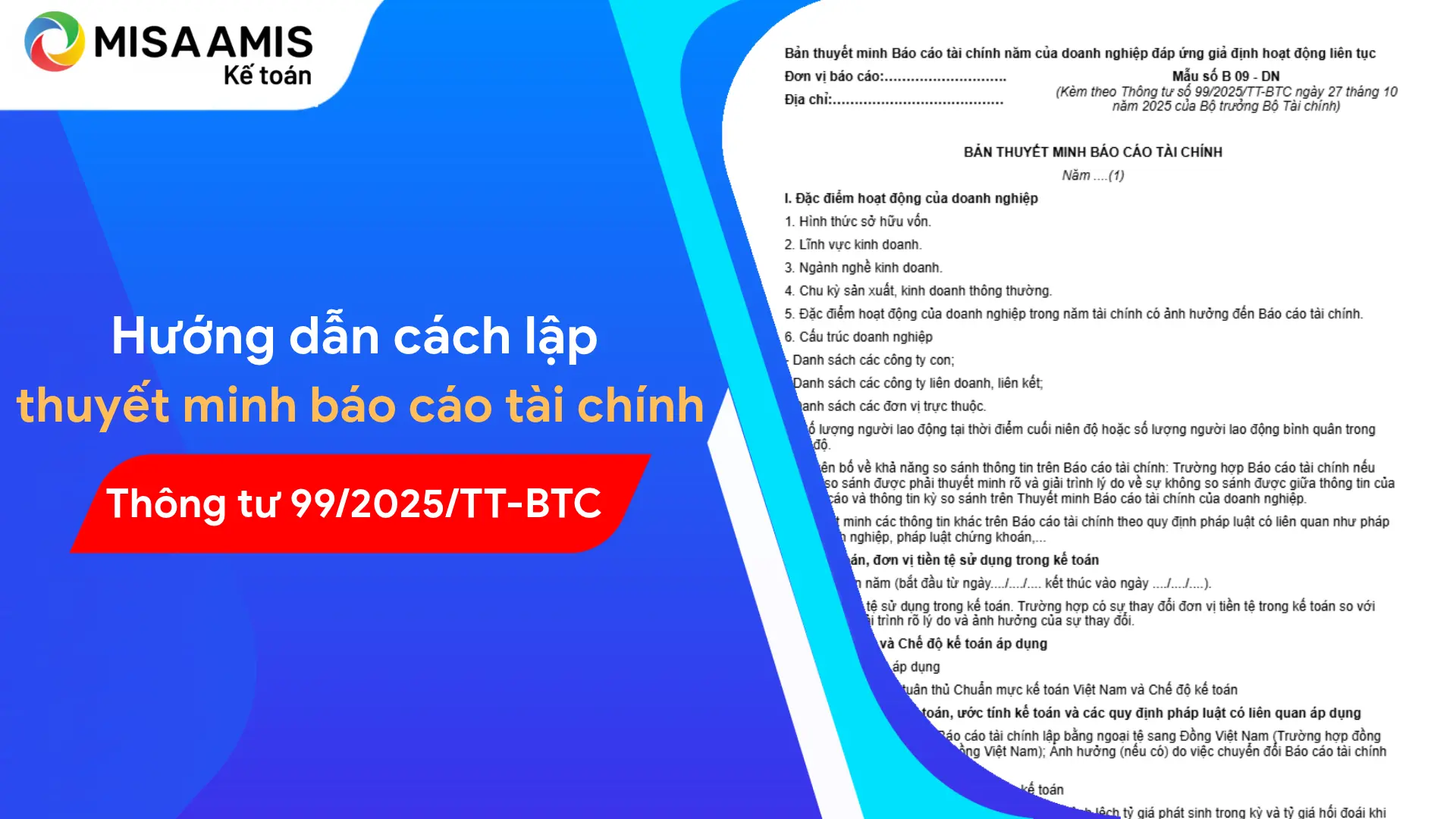 Hướng dẫn lập và thuyết minh báo cáo tài chính
