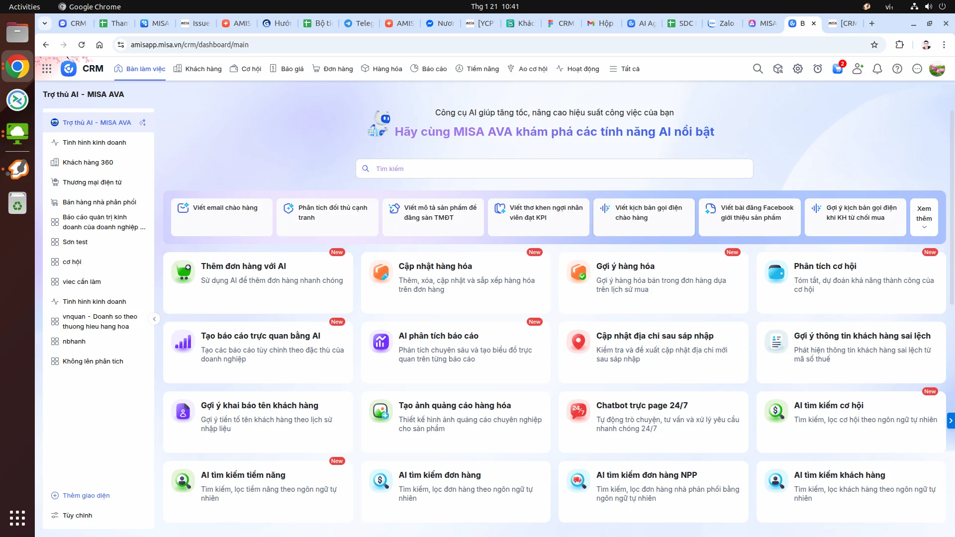 Tính năng AI của CRM
