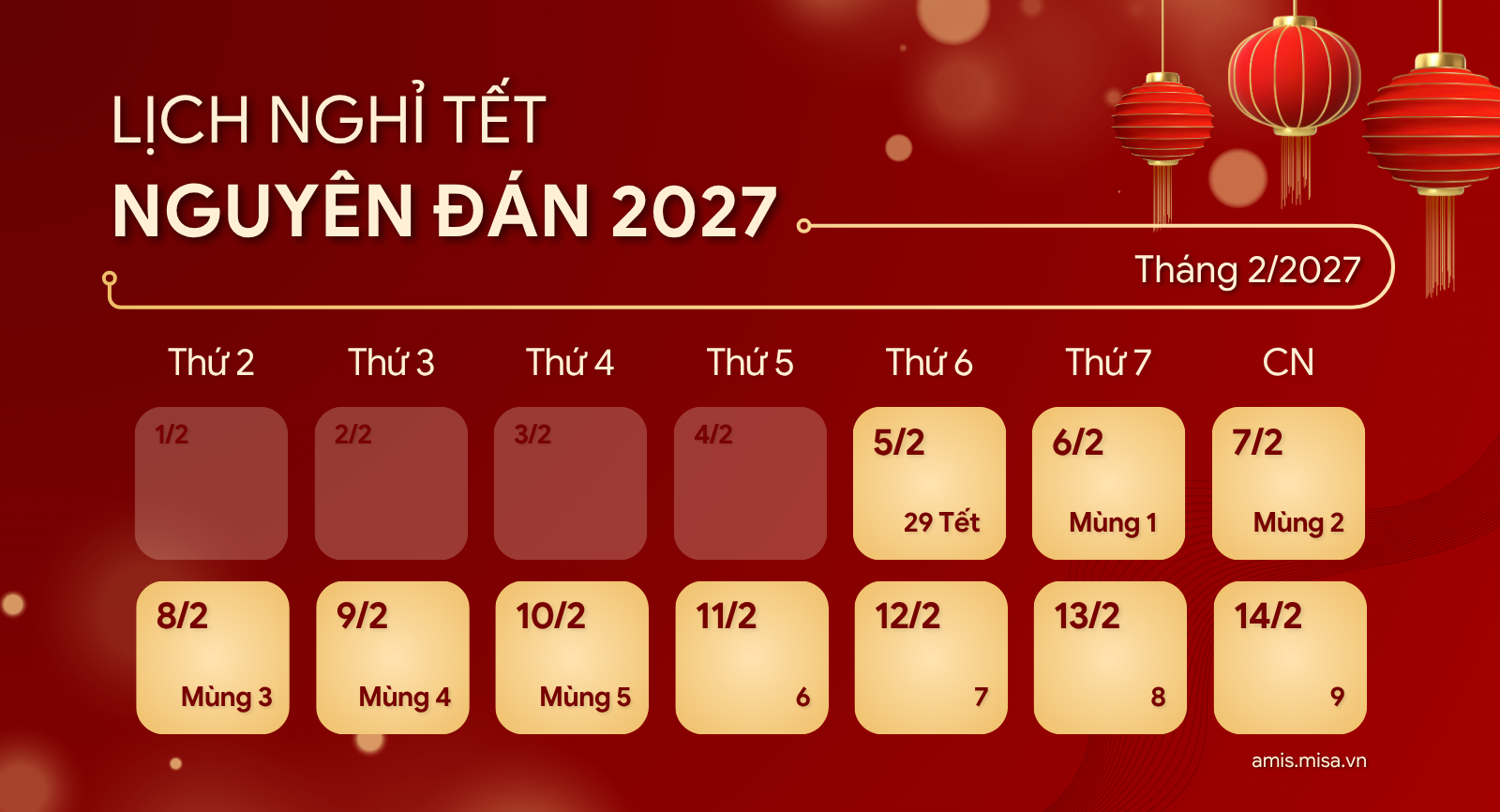 lịch nghỉ tết nguyên đán 2027
