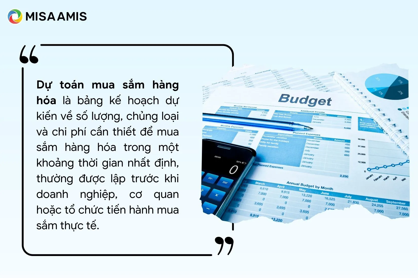 Dự toán mua sắm hàng hóa là gì?