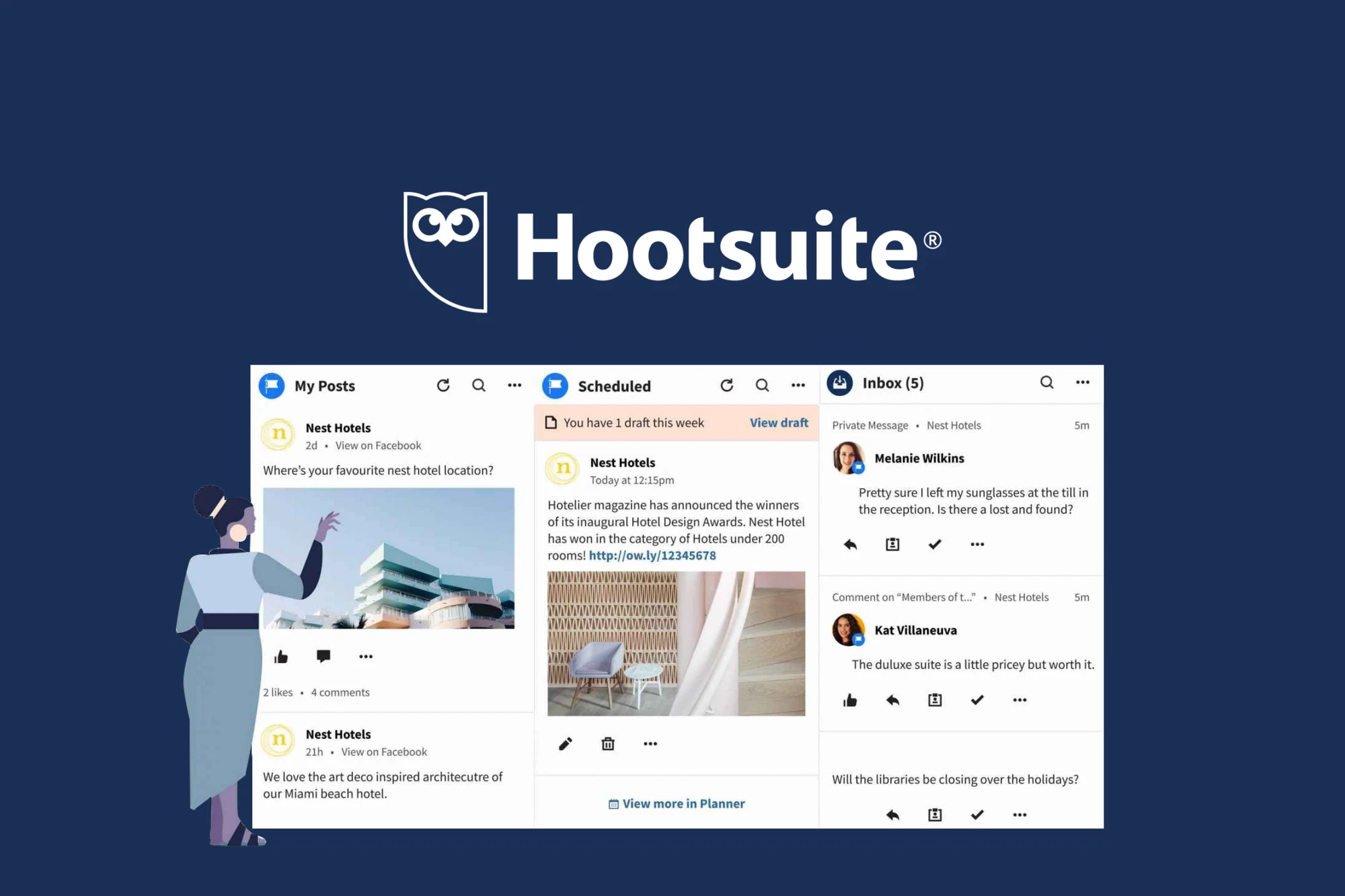 Phần mềm quản lý fanpage hootsuite