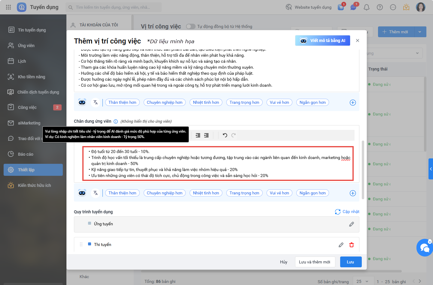 sàng lọc cv bằng trí tuệ nhân tạo