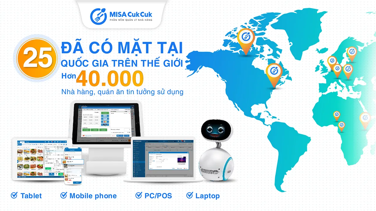 Phần mềm quản lý nhà hàng CUKCUK