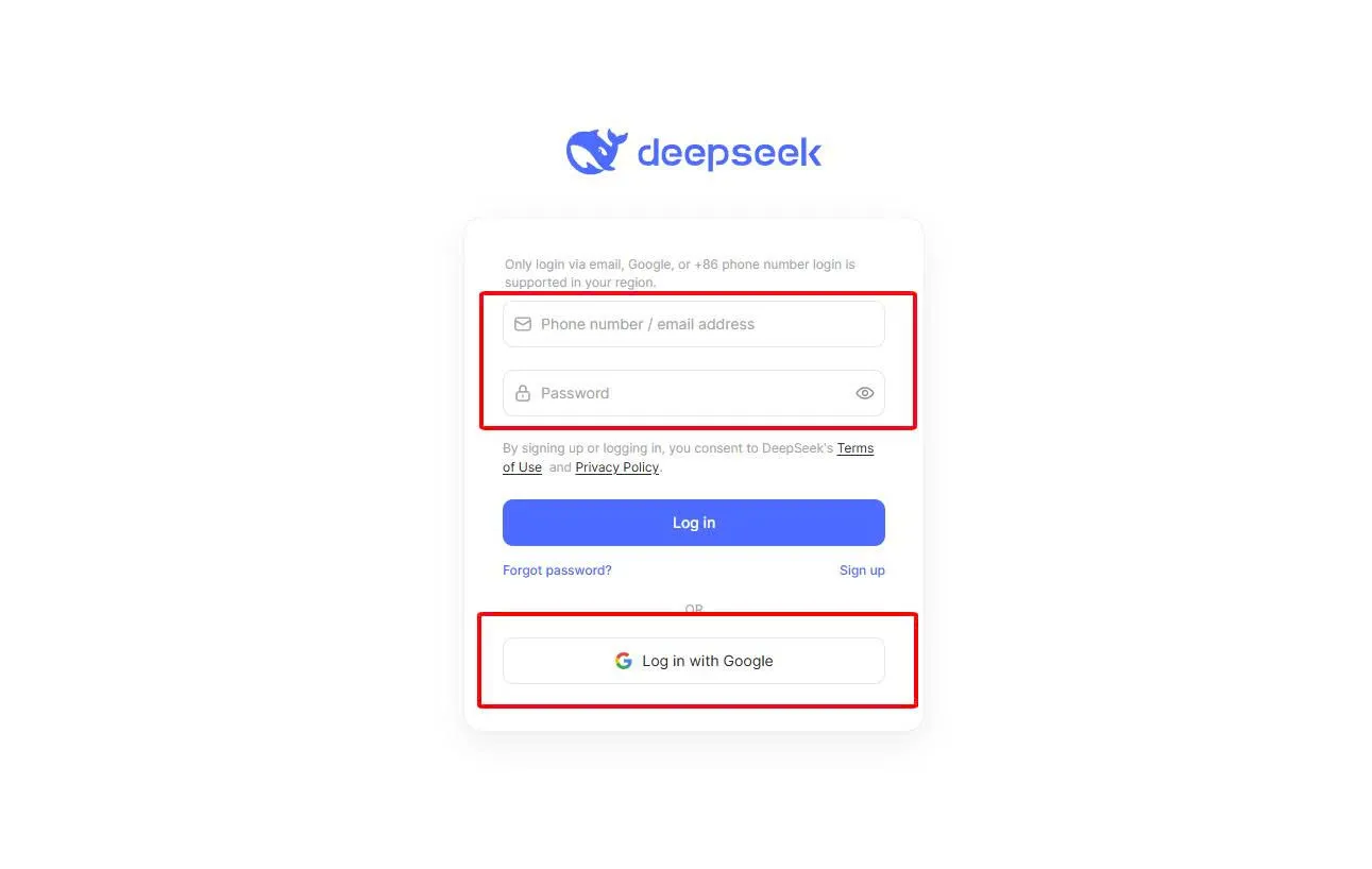 Bạn có thể đăng nhập nhanh qua tài khoản Google hoặc tạo tài khoản mới