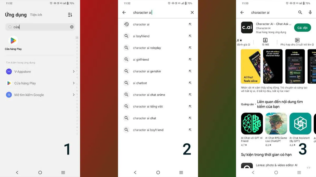 Hướng dẫn tải Character AI trên Android
