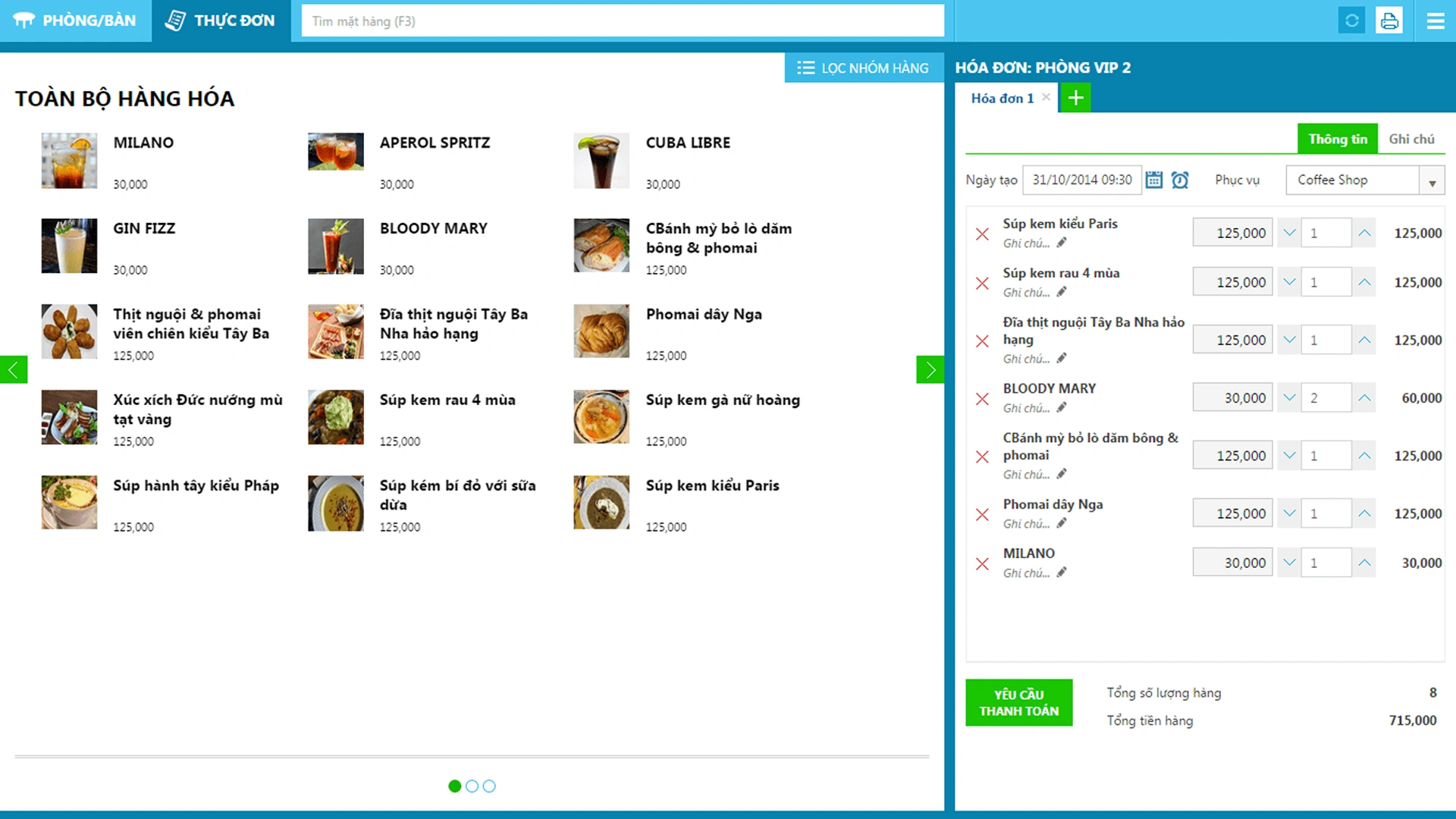 Phần mềm quản lý nhà hàng KiotViet