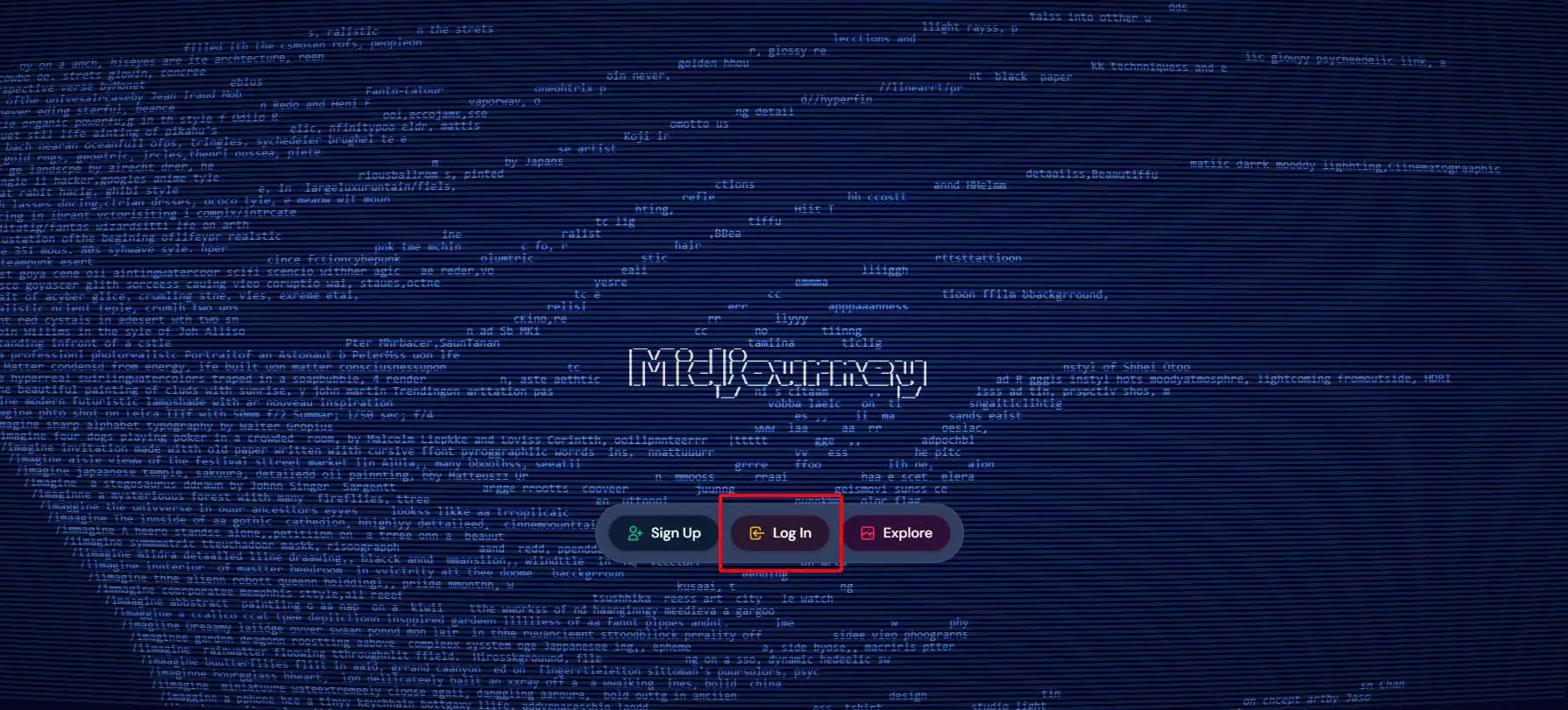 Trang web chính thức của Midjourney