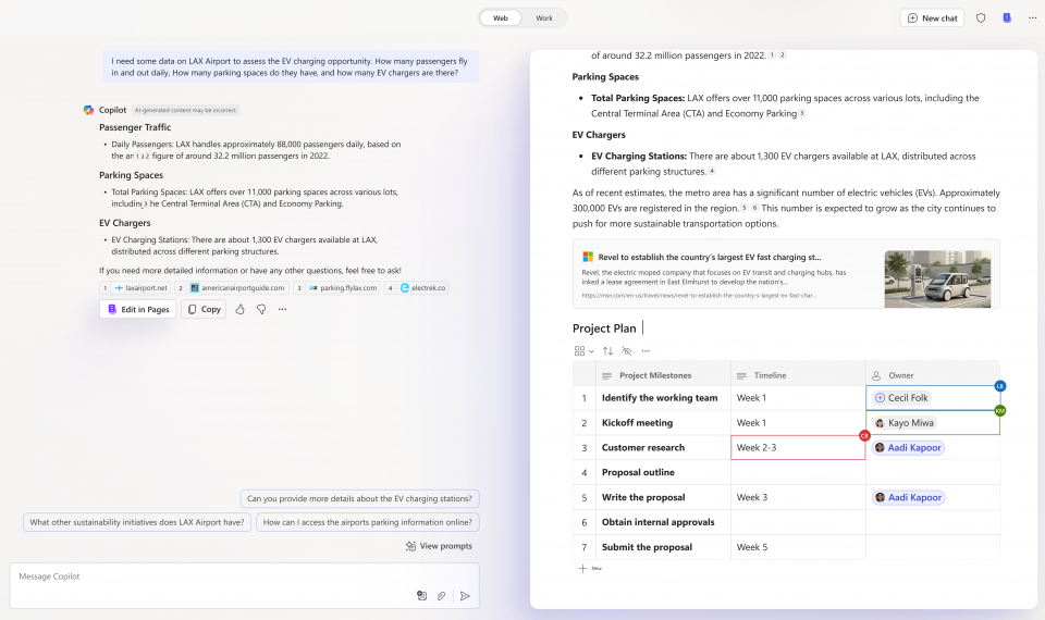 Copilot hỗ trợ người dùng trong công việc và học tập