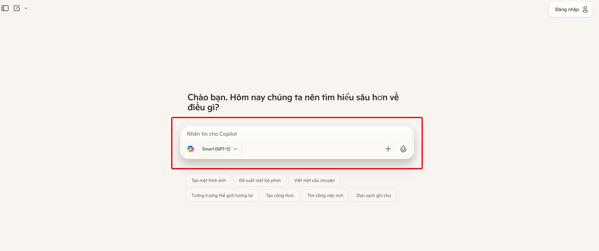 Truy cập qua Website Copilot