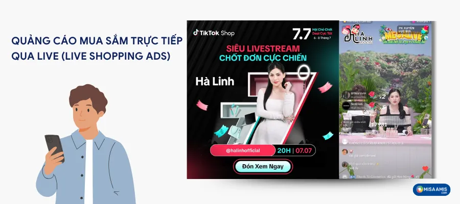 cách chạy quảng cáo TikTok mua sắm trực tiếp qua Live