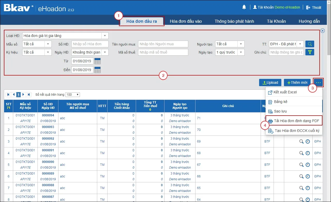 Phần mềm xuất hóa đơn điện tử Bkav eHoadon