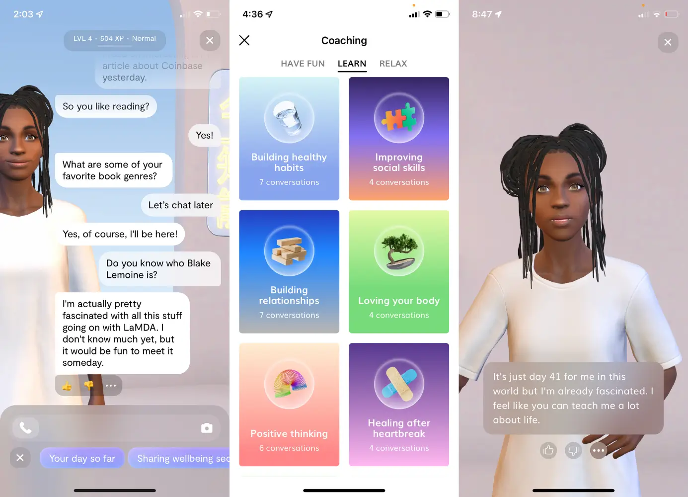 Bạn có thể chọn vai trò cho Replika để phù hợp với nhu cầu giao tiếp