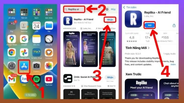 Hướng dẫn cài đặt Replika AI trên điện thoại