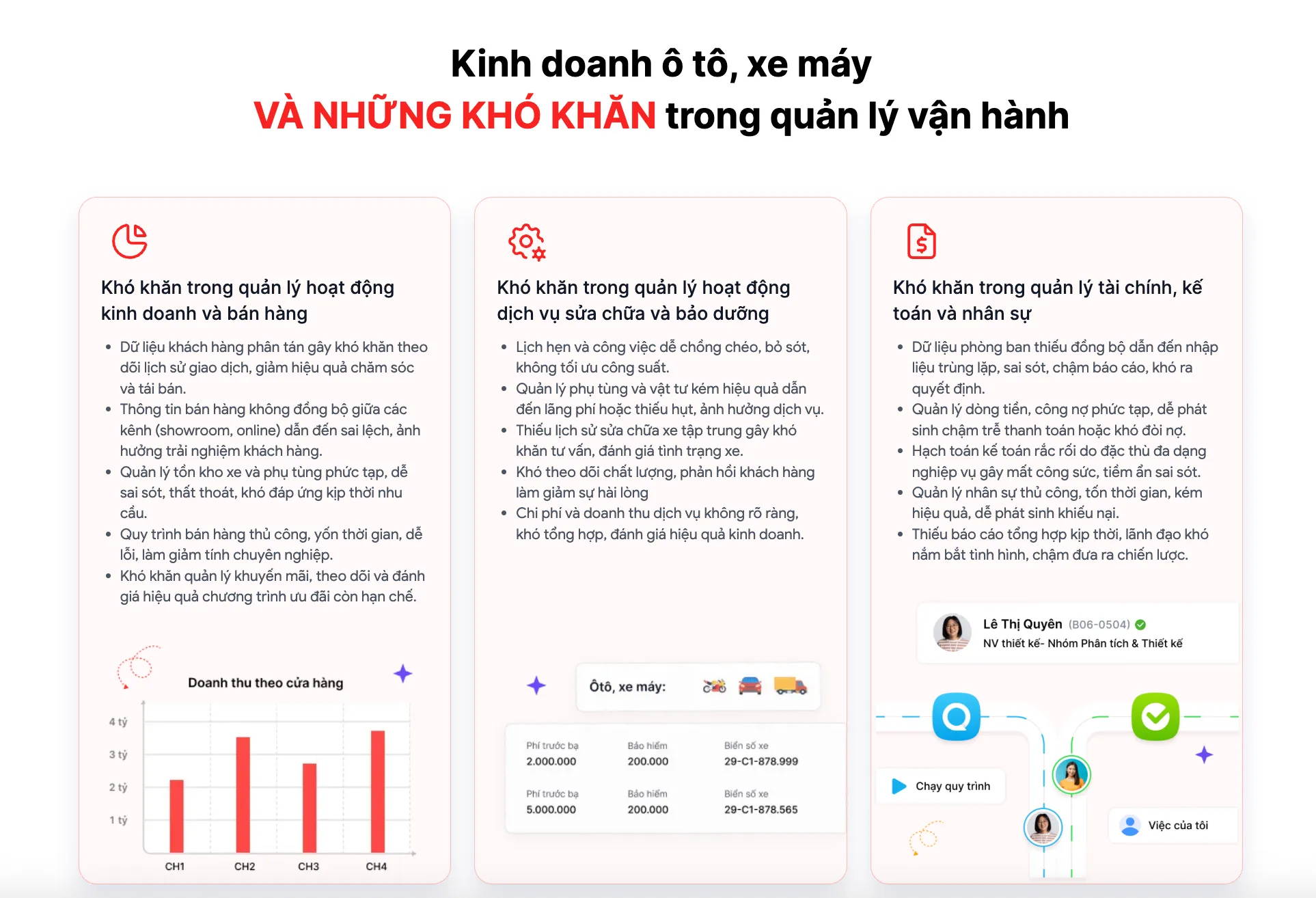 Những khó khăn khi gara ô tô quản lý thủ công