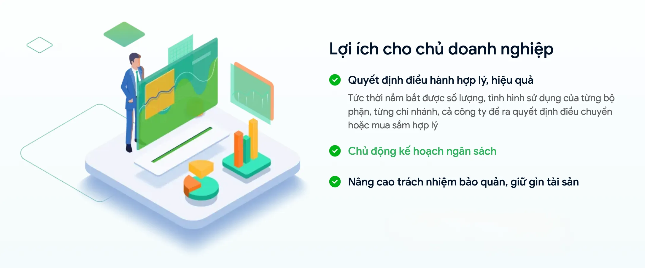 Lợi ích MISA AMIS Tài sản cho chủ doanh nghiệp