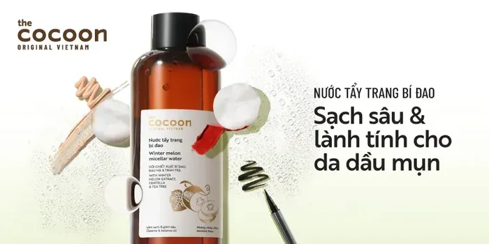 Mẫu quảng cáo nước tẩy trang bí đao Cocoon về nhu cầu /lợi ích 