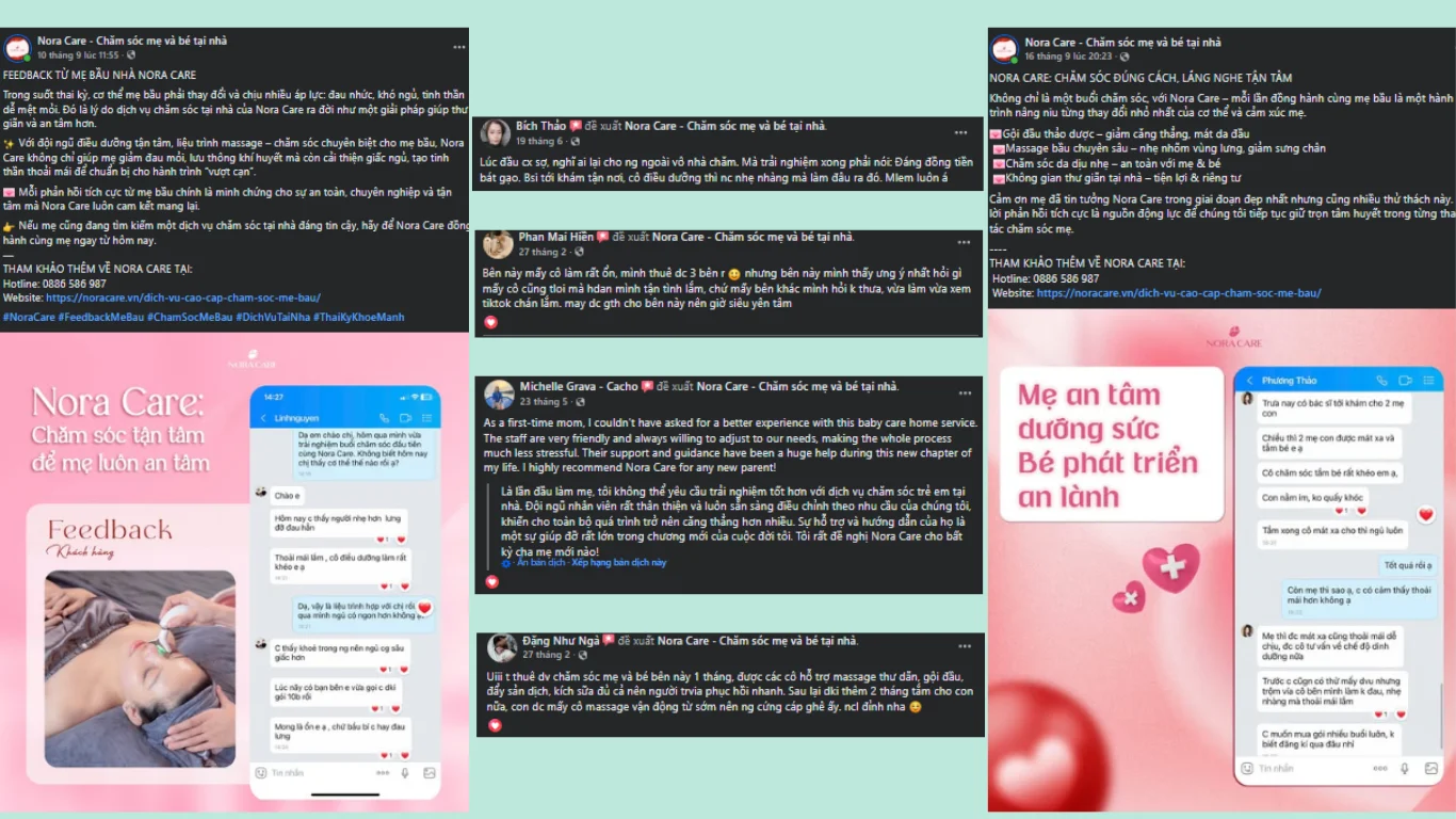Mẫu quảng cáo Feedback của Nora Care