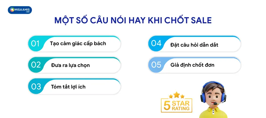 Một số câu nói hay khi chốt sale