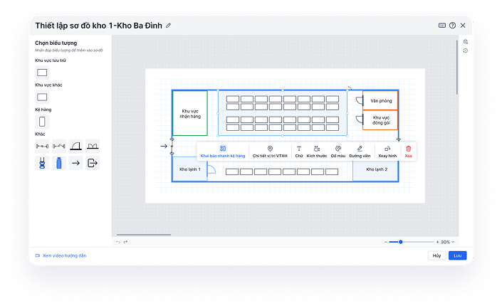 Quản lý kho theo vị trí trên AMIS Kho hàng