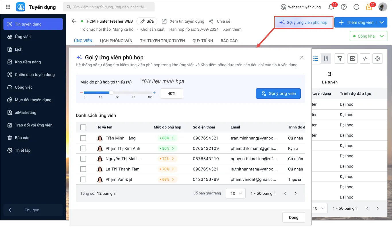 ứng dụng ai vào hành chính nhân sự