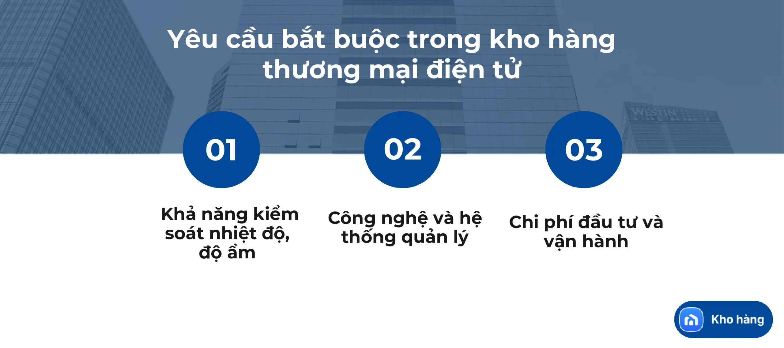 Yêu cầu bắt buộc trong kho hàng thương mại điện tử