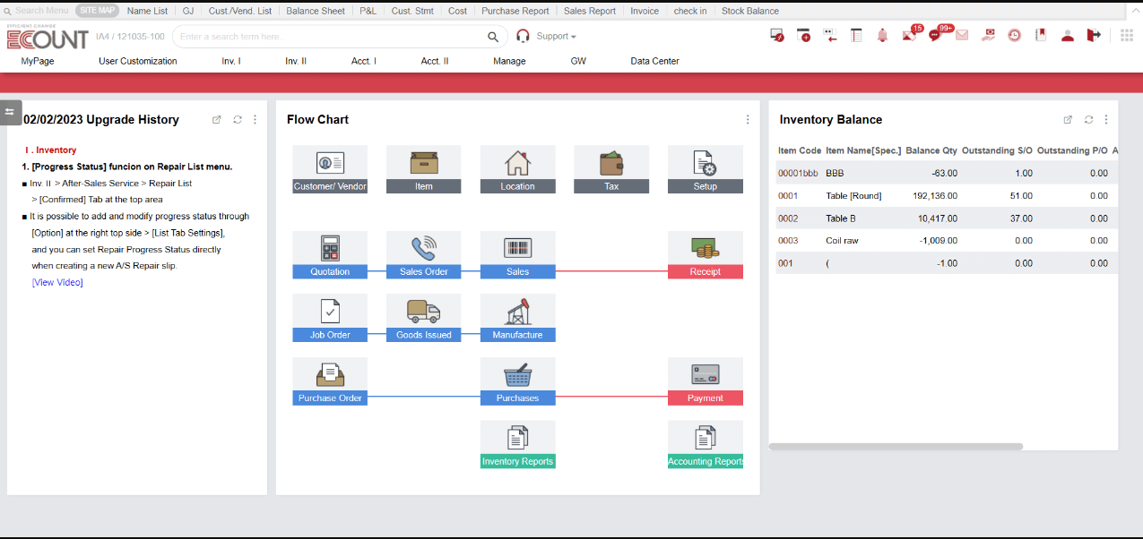 Phần mềm ERP linh hoạt - ECount