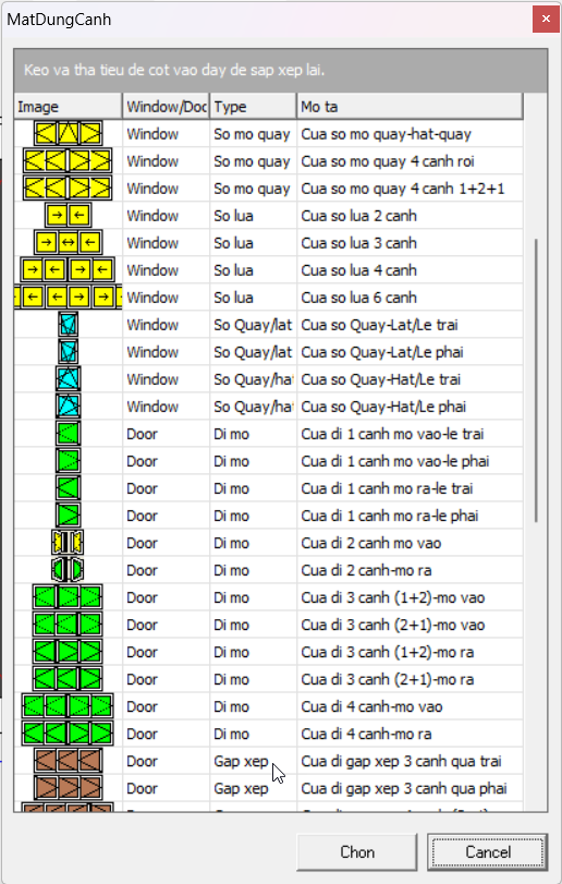 Phần mềm sản xuất cửa nhôm Sadona