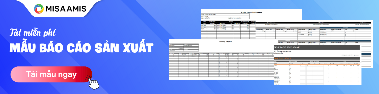 Banner tải mẫu báo cáo sản xuất