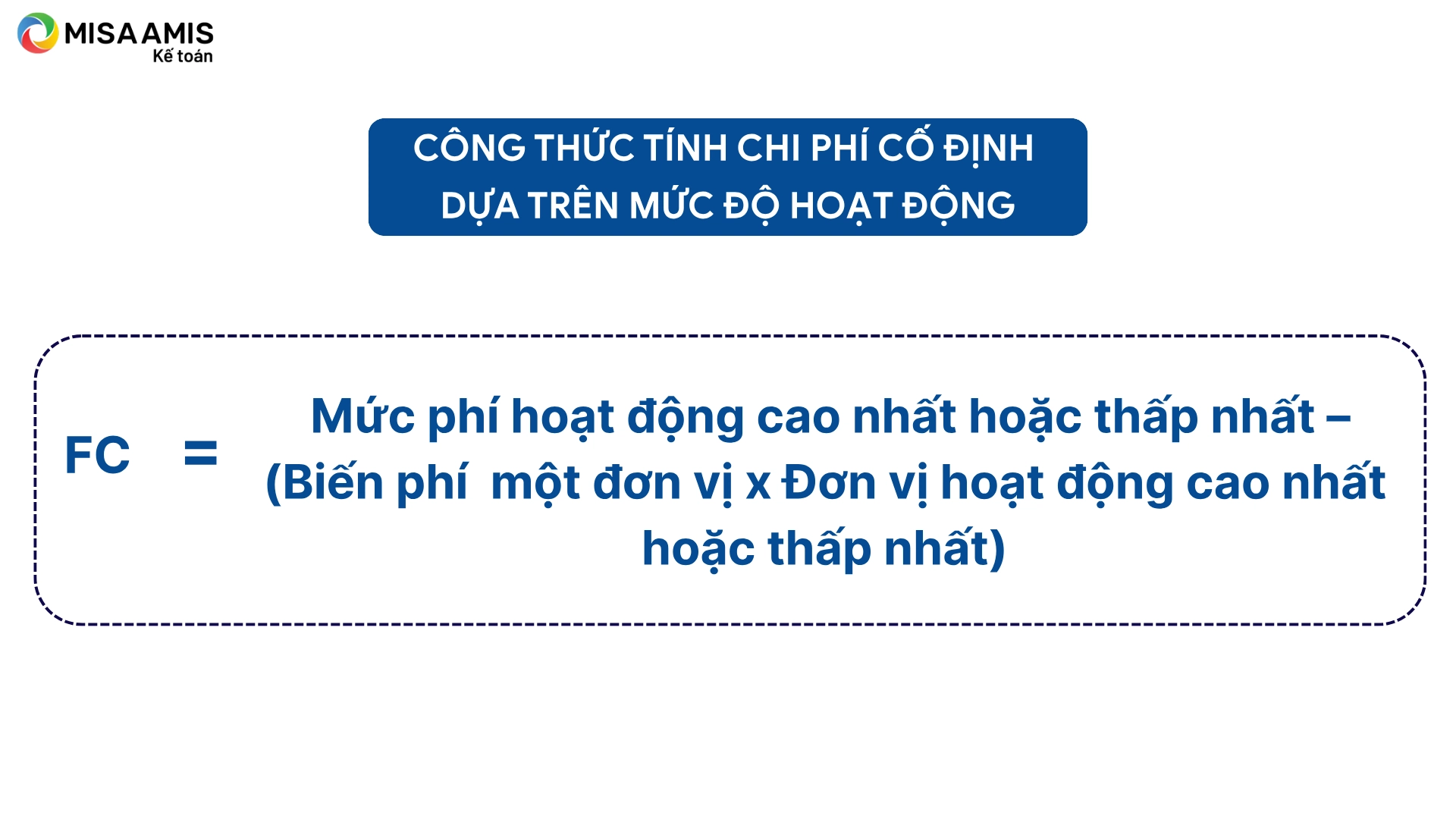 Công thức tính chi phí cố định dựa trên phương pháp mức độ hoạt động sản xuất