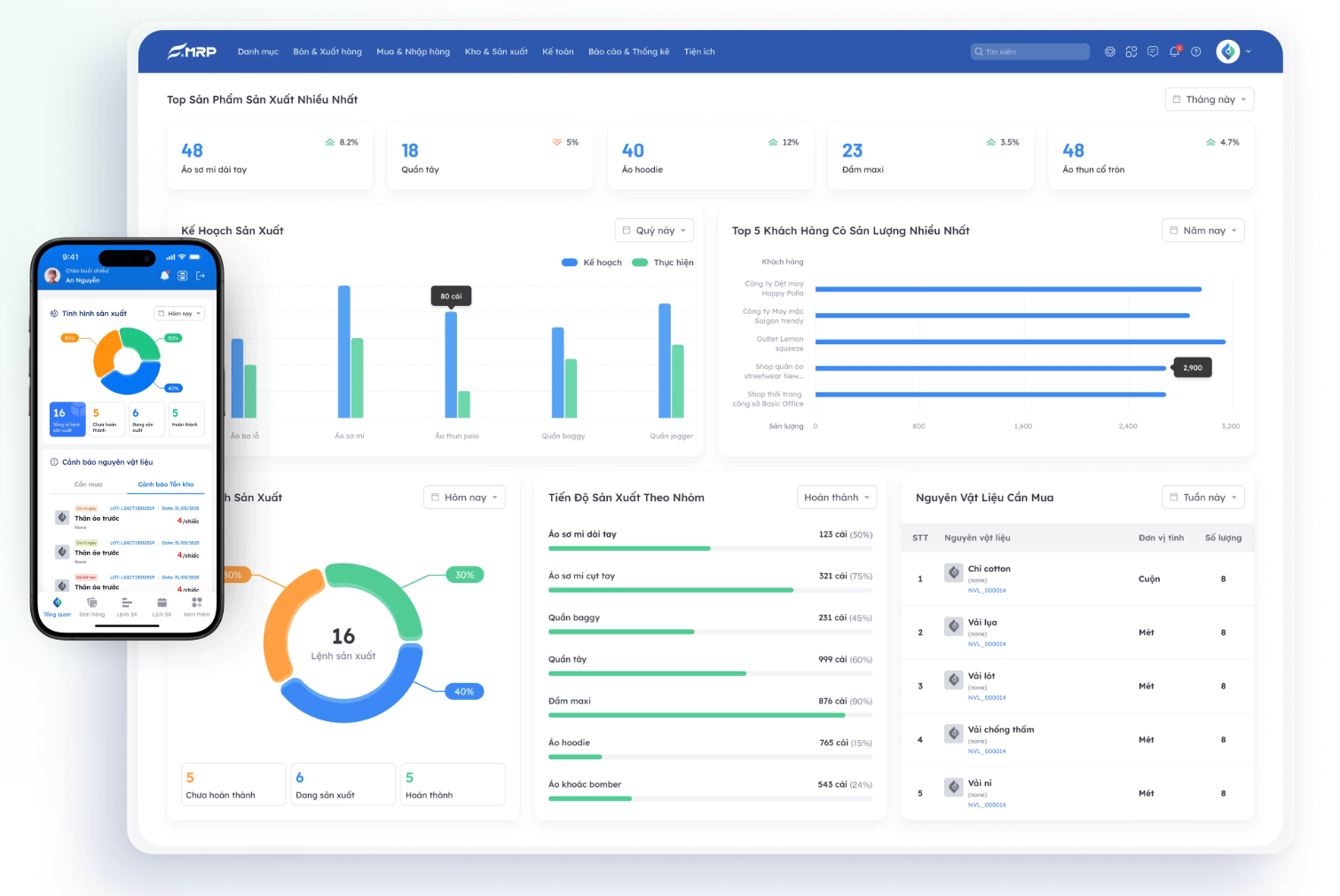 Giao diện Phần mềm FOSO ERP