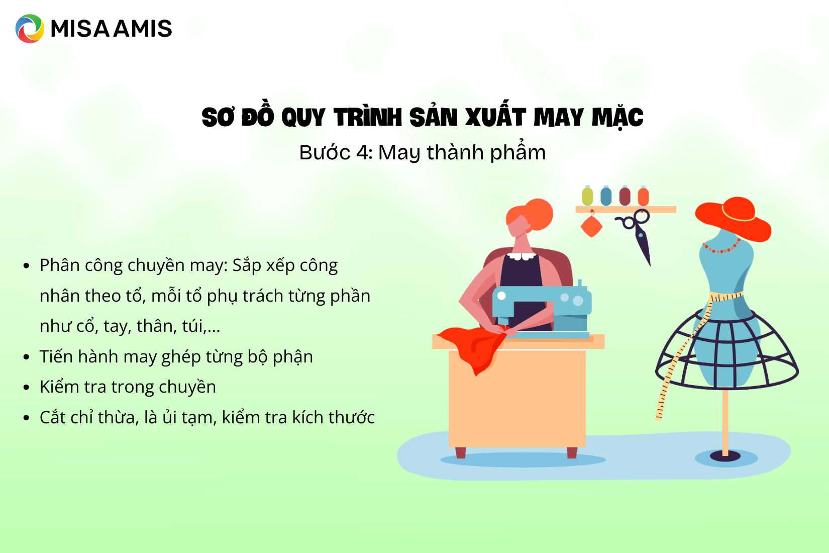 Bước 4: May thành phẩm
